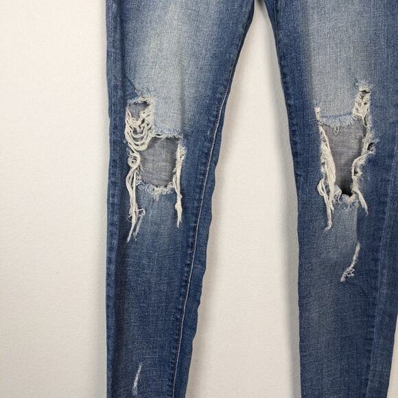 SP Black Label Womens Jeans Distressed Frayed Hem Skinny Jeans Size 27 - Picture 5 of 8